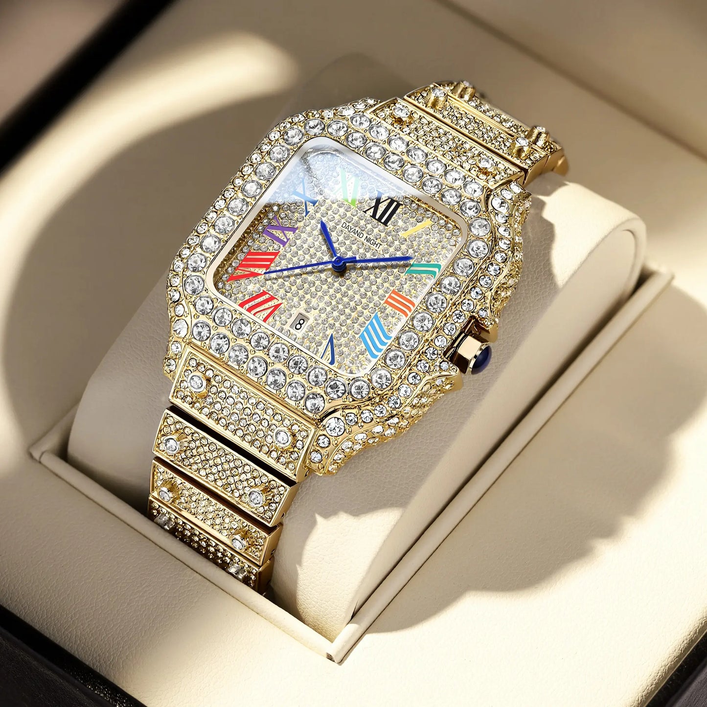2026 Luxury Full Diamond Watch for Men Women | Unisex Iced Out Roman Quartz Timepiece | Super Sparkly Business Banquet Gift for Valentine'S Day Anniversary Christmas Tiktokshopspringglowup