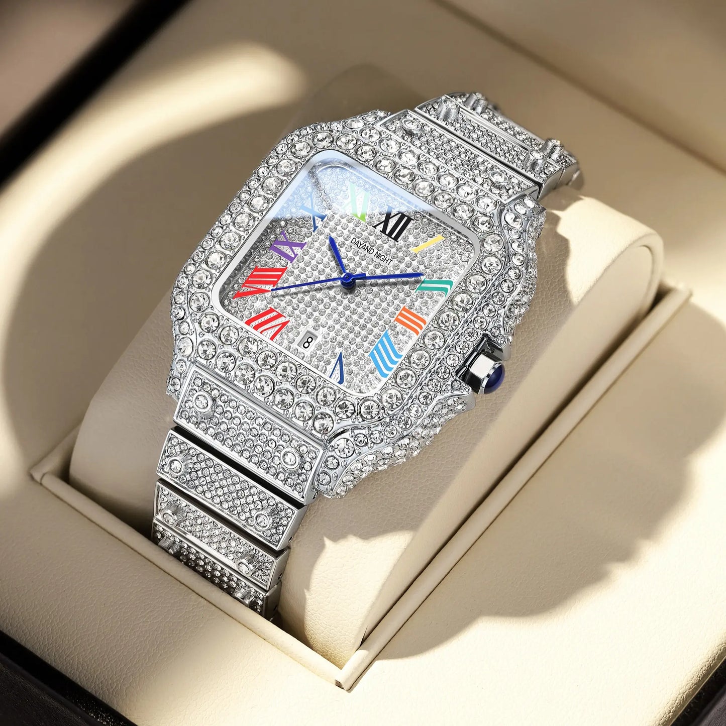 2026 Luxury Full Diamond Watch for Men Women | Unisex Iced Out Roman Quartz Timepiece | Super Sparkly Business Banquet Gift for Valentine'S Day Anniversary Christmas Tiktokshopspringglowup