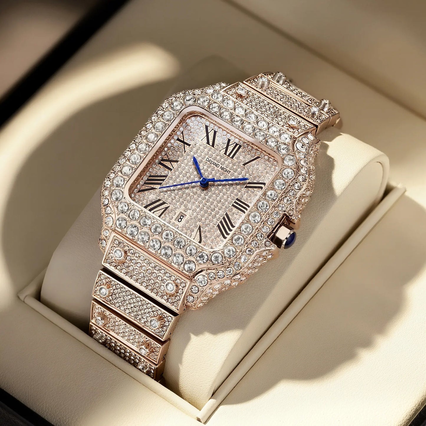 2026 Luxury Full Diamond Watch for Men Women | Unisex Iced Out Roman Quartz Timepiece | Super Sparkly Business Banquet Gift for Valentine'S Day Anniversary Christmas Tiktokshopspringglowup