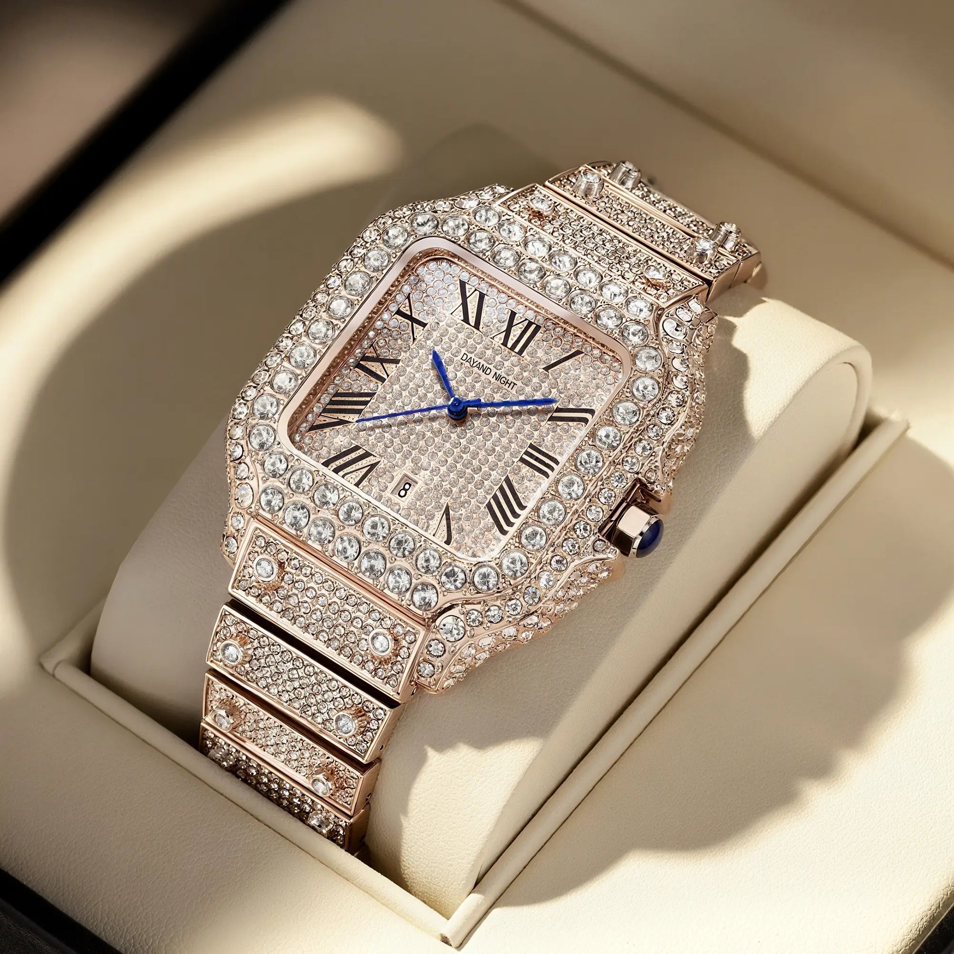 2026 Luxury Full Diamond Watch for Men Women | Unisex Iced Out Roman Quartz Timepiece | Super Sparkly Business Banquet Gift for Valentine'S Day Anniversary Christmas Tiktokshopspringglowup