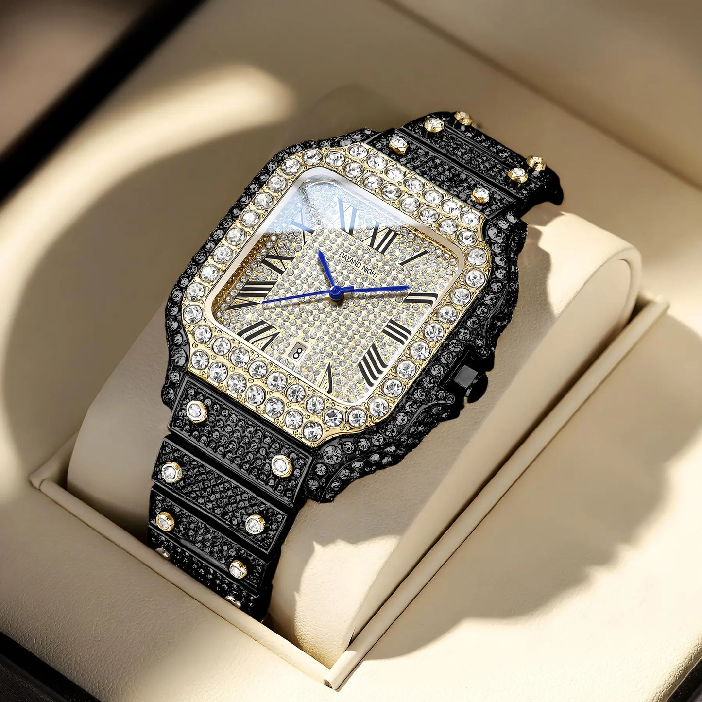2026 Luxury Full Diamond Watch for Men Women | Unisex Iced Out Roman Quartz Timepiece | Super Sparkly Business Banquet Gift for Valentine'S Day Anniversary Christmas Tiktokshopspringglowup