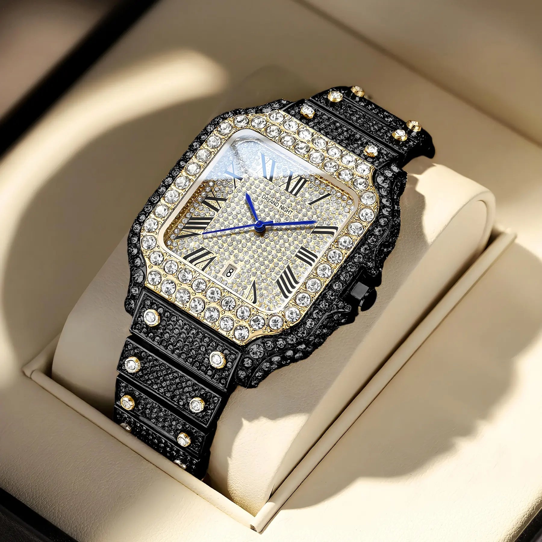 2026 Luxury Full Diamond Watch for Men Women | Unisex Iced Out Roman Quartz Timepiece | Super Sparkly Business Banquet Gift for Valentine'S Day Anniversary Christmas Tiktokshopspringglowup