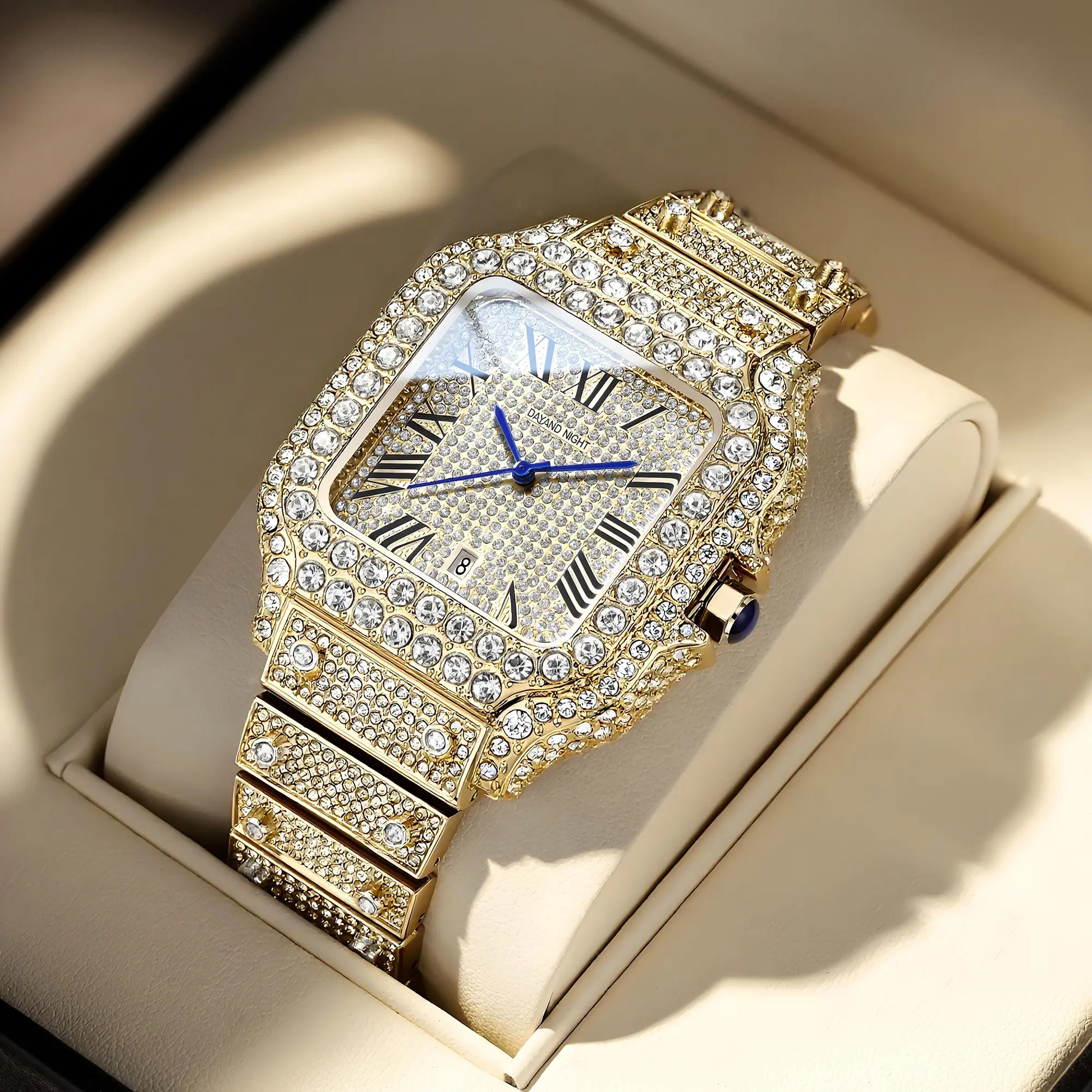 2026 Luxury Full Diamond Watch for Men Women | Unisex Iced Out Roman Quartz Timepiece | Super Sparkly Business Banquet Gift for Valentine'S Day Anniversary Christmas Tiktokshopspringglowup