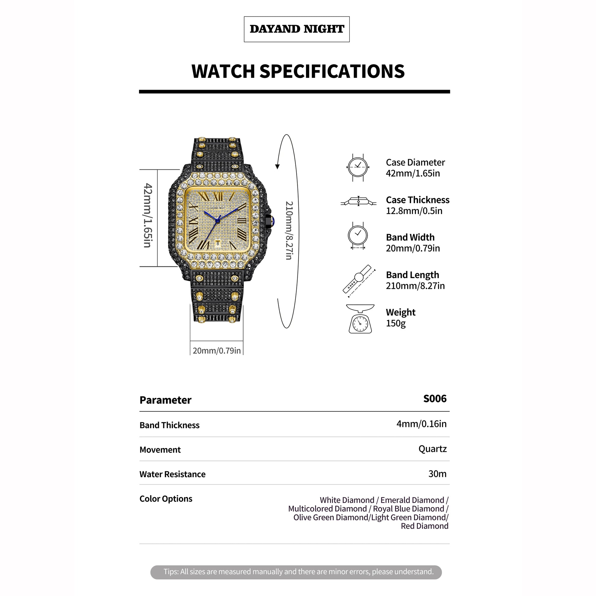 2026 Luxury Full Diamond Watch for Men Women | Unisex Iced Out Roman Quartz Timepiece | Super Sparkly Business Banquet Gift for Valentine'S Day Anniversary Christmas Tiktokshopspringglowup