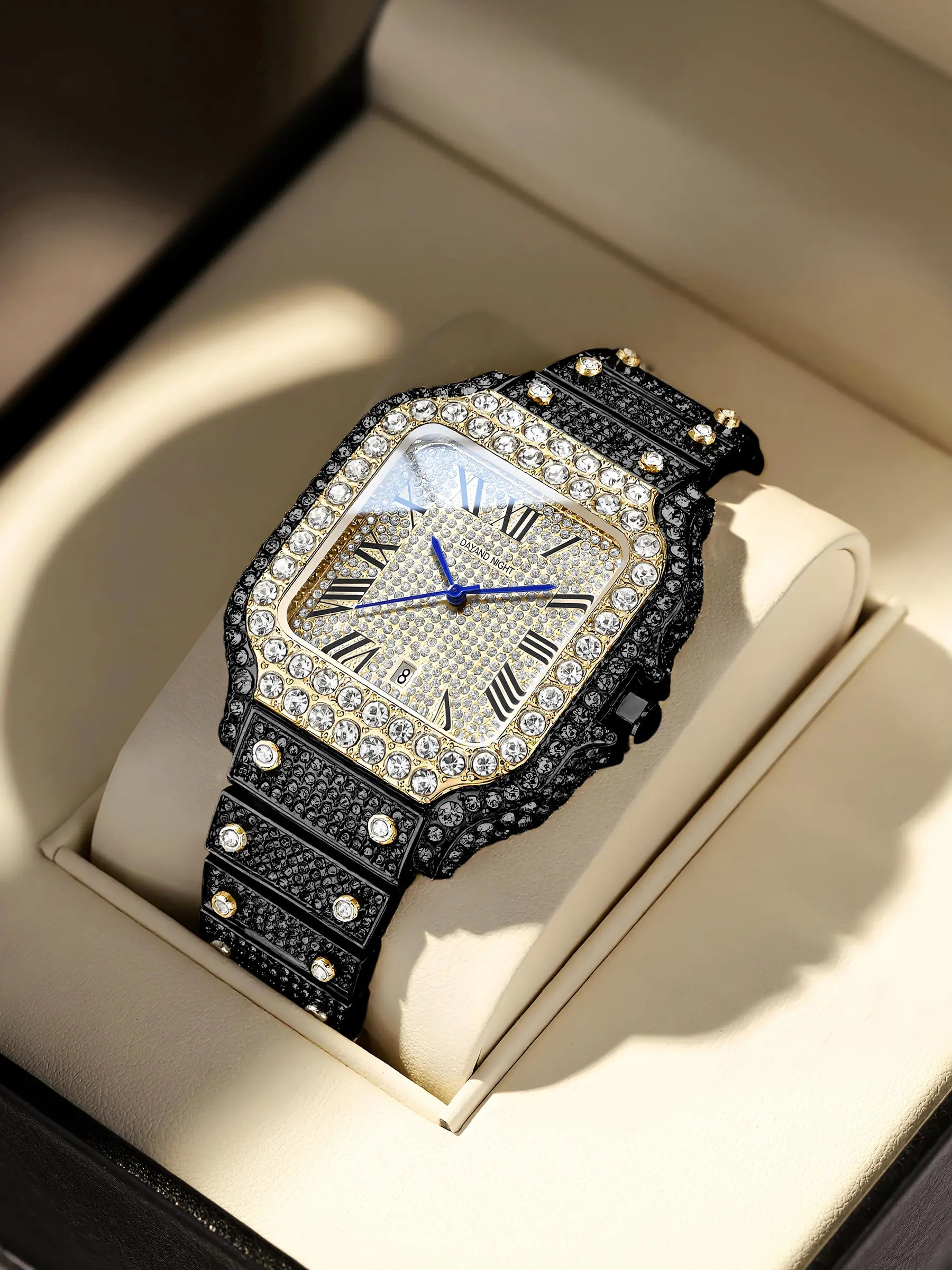 2026 Luxury Full Diamond Watch for Men Women | Unisex Iced Out Roman Quartz Timepiece | Super Sparkly Business Banquet Gift for Valentine'S Day Anniversary Christmas Tiktokshopspringglowup